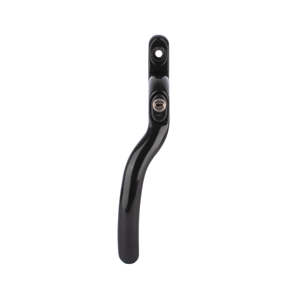 Timber Series Connoisseur Cranked Espag Window Handle 35mm - Black (Left Hand)